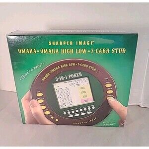 NEW Sealed Vintage Sharper Image Omaha High Low 7 Card Stud Electronic Game 2005